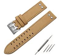 CHCWR Bands de surveillance en cuir authentique 20 mm 22 mm pour Hamilton Khaki Field Watch H760250 H77616533 Watchband Watch Bouton Bouton (Couleur: 24 mm, taille: 20 mm)