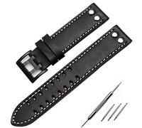 CHCWR Bands de surveillance en cuir authentique 20 mm 22 mm pour Hamilton Khaki Field Watch H760250 H77616533 Watchband Watch Bouton Bouton (Couleur: 24 mm, taille: 20 mm)
