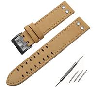 CHCWR Bands de surveillance en cuir authentique 20 mm 22 mm pour Hamilton Khaki Field Watch H760250 H77616533 Watchband Watch Bouton Bouton (Couleur: 24 mm, taille: 20 mm)