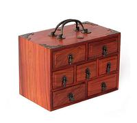 CHCWR Big Dresher Valet Box Boîte à hommes Organisateur de boîte à bijoux avec grand organisme de bijoux Boîte bijoux coffre vintage Boîtes bijoux en bois