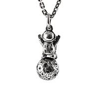 CHCWR Bijoux Exquis Colliers Pendentif Collier Homme Astronaute Mode Astronaute Pendentif Collier + Chaîne 70cm