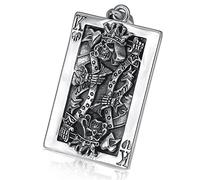 CHCWR Bijoux exquis, colliers pendentifs, carte de jeu pour hommes k gothique crâne carte k collier s + chaîne 70 cm