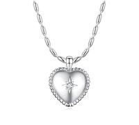 CHCWR Bijoux, petit collier de pendentif coeur d'amour pour femmes adolescents simples sweet coeur cou collier