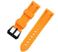CHCWR Black Orange 22 24 26 mm de montre en caoutchouc pour panerai watch bracelet en silicone à ruban étanche en silicone (couleur: 26 mm, taille: 24 mm)