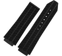 CHCWR Black Silicone Rubber Watchband 25x19mm 25x17mm pour Strap pour Big Bang Watch Band Butterfly Buckle Bracelet Logo Outils