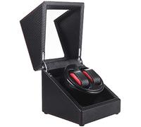 CHCWR Boîte de montée en Enrouleur Automatique Boîte à Enrouleur Unisexe Watch Winner, Wood Double Rotation Winders Deluxe Box en Bois de Moteur Silencieux 4 Modes 2 Mode d'alimentation 19.5 × 18 × 1