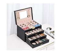CHCWR Boîte de rangement de bijoux Organisateurs de maquillage Grande boîte à bijoux