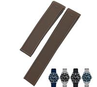 CHCWR Boucche de montre en silicone en caoutchouc de 22 mm 22 mm Bandes de montre marron bleu noir pour Carrera Aquaracer F1 Bracelet imperméable de plongée (couleur: noir sans boucle, taille: 20 mm)