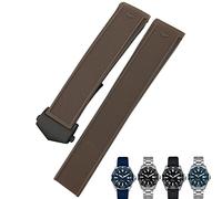 CHCWR Boucche de montre en silicone en caoutchouc de 22 mm 22 mm Bandes de montre marron bleu noir pour Carrera Aquaracer F1 Bracelet imperméable de plongée (couleur: noir sans boucle, taille: 20 mm)