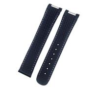 CHCWR Bouchette de montée en caoutchouc fluory de 20 mm 21 mm pour Omega Samaster Watch AT150 Aqua Terra 150 FKM SORT SORT