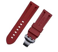 CHCWR Boucle de montre en caoutchouc douce de 24 mm Nature pour bracelet Panerai