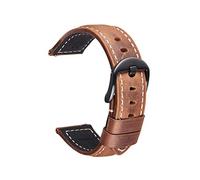 CHCWR Bouettes de montre en cuir Bandle de montre à version rapide 20 mm 22 mm 24 mm Bandle de gueule de gueule de montre en cuir / 24 mm/boucle brun-noir