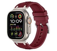 CHCWR Bracelet de montre en caoutchouc pour bracelet Ultra 2 49 mm, 45 mm, 44 mm Série 10 9 8 7 6 5 4 3 2 1 SE avec connecteur métallique S10 46 mm 42 mm, 38/40/41mm