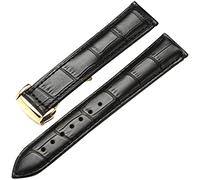 CHCWR Bracelet de montre en cuir authentique pour le bracelet Samaster Watch Omega 19 mm 20 mm 22 mm fermoir Bracelet de bande de surveillance marron noir (couleur: 8 mm, taille: 20 mm)