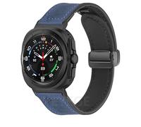CHCWR Bracelet en cuir et silicone pour Galaxy Watch Ultra 47 mm Bracelet de sport magnétique pour montre ULTRA7 47 mm sans espace, Ultra 47mm