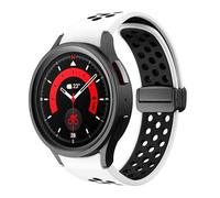 CHCWR Bracelet en silicone pour Galaxy Watch 6 Classic 43 mm 47 mm 5Pro 45 mm Boucle magnétique pour Galaxy Watch 6 5 4 40 mm 44 mm, Watch 6 40MM 44MM