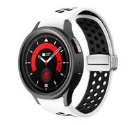 CHCWR Bracelet en silicone pour Galaxy Watch 6 Classic 43 mm 47 mm 5Pro 45 mm Boucle magnétique pour Galaxy Watch 6 5 4 40 mm 44 mm, Watch 5 Pro 45MM