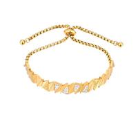 CHCWR Bracelet géométrique en acier inoxydable Bracelet Femmes Femmes Bijoux réglables à la mode étanche à la mode étalés à l'or 18K