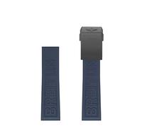 CHCWR Brotte en caoutchouc de 22 mm 24 mm Blue Twinpro Rubber Watch Bands pour les bandes de montre pour le bracelet de montre doux Avenger Navitimer World Rubber imperméable avec boucle
