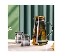 CHCWR Classic Grande capacité Verre Mémoins ménagers de Fruits de Fruit avec Manche à thé Set de thé 1800 ML / 63,4 oz faciles à Utiliser