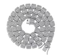 CHCWR Collier de chaîne de tennis en argent 14 carats de 14 car