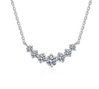 CHCWR Collier Moisanite 18K en or, tour de cou de style Smile, pièce de bijoux élégante pour femmes
