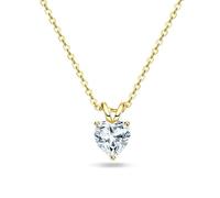 CHCWR Collier Moisanite coupé du cœur pour les femmes à 100% des bijoux pendentif