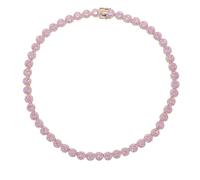 CHCWR Collier Moisanite en argent 14K sur 925 en argent dans le design de tennis hip-hop féminin de 7 mm - gracieux et délicat. Un beau cadeau pour la femme qui déménage avec grâce