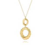 CHCWR Collier pendentif à disque long pour les bijoux de la chaîne de pulls plaqués aux femmes