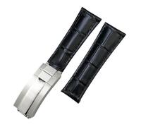CHCWR End Metal Gretine Leather Watch Bands ， pour Daytona Sub-Submariner GMT Master Yacht 20 mm STRAP GREEN BLUE BLACK BAND 17.5-18.5 cm