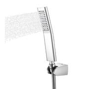 CHCWR Ensemble de Douche à Main, Pomme de Douche à Main de Poche en Acier Inoxydable avec Porte-Douche, Douche à Main Murale avec Tuyau de Douche en Acier Inoxydable de 59 Pouces, Noir