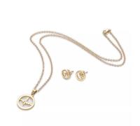 CHCWR Ensemble en acier inoxydable Collier pendentif plat