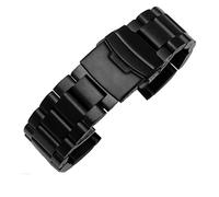 CHCWR Épaississement solide 5,5 mm de grande taille Bandoues de montre en acier inoxydable argent noir 22 mm 24 mm 26 mm mat à métal mat