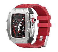 CHCWR Étui à sangle de montre en caoutchouc avec kit de modification du film trempé , pour 9 8 7 6 5 4 4 Série 44 mm 45 mm Band de surveillance Remplacer les accessoires