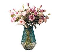 CHCWR Fleurs artificielles et vases en Soie Fausse Fleur en Plastique hydrtensia de Mariage Bouquet de Mariage Familial Table jardinerie Table Centrale de Bureau décoration de fête de Mariage