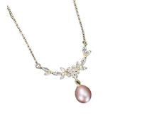 CHCWR Flower Flower Natural Pearl Pendant Colliers Bijoux Femmes Bridal Wedding Gift Bijoux