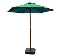 CHCWR Garden Parasols Parasols 7 'Garden de patio, parapluie de table ronde avec support en bois massif, parfait pour la cour extérieure, plage, camping, côté piscine Bonnes parasols extérieurs