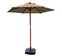 CHCWR Garden Parasols Parasols 7 'Garden de patio, parapluie de table ronde avec support en bois massif, parfait pour la cour extérieure, plage, camping, côté piscine Bonnes parasols extérieurs