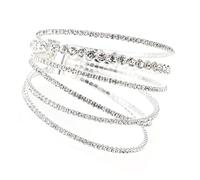 CHCWR Girls accessoires Bracelet en strass pour femmes élégants bijoux en cristal en cristal Saint-Valentin Présent Collier de décoration de main brillante