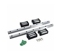CHCWR Guide linéaire Grade P 2 PCS HGH20 / HGR20 200-2500 mm Rails linéaires + 4 PCS HGH20CA / HGW20CC Carriages avec Mamelon (Couleur: 2 Rails 4 HGH20CA, Taille: 600 mm)