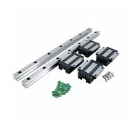 CHCWR Guides linéaires 2 PCS 2000-4000 mm Rails linéaires HGR20 HGR25 Rail ancré + 4 PCS HGH25CA Slides Carriages (Couleur: 2 Rails 4 HGH20CA, Taille: 3800 mm)