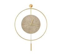 CHCWR Home Mur Cuisine Cuisine Mute Gold Clock Quartz Corloge Murale décorative (74 * 74 cm)