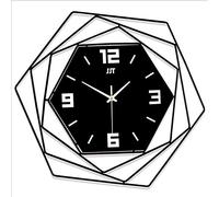 CHCWR Horloge Murale Nouveau Grand Nombre Romain géant Face Ouverte métal métal Grand Jardin extérieur Horloge Murale Noire en Fer Mural Mural 45 cm