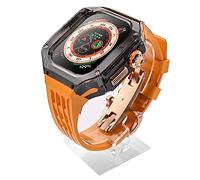 CHCWR Kit de mod de boîtier de montre transparent ， pour 49 mm ， Band de montre FluororUbber ， pour 8 séries Ultra 49mm Silicone Sport Watch Strap