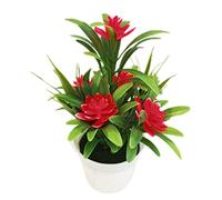 CHCWR Lotus Artificiel avec Feuilles Simulation Fausse Plante Plante Petit bonsaï Ornements de Bureau intérieur décoration de Bureau à Domicile en Plein air