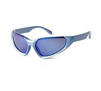 CHCWR Lunettes de soleil de sport rectangulaires pour homme avec monture coupe-vent et miroir punk UV400, C5, Taille unique