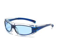 CHCWR Lunettes de soleil d'extérieur 2025 pour cyclisme, équitation, femmes, hommes, UV400, C06 Bleu transparent, Taille unique