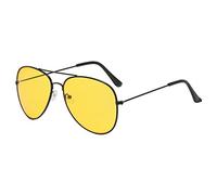 CHCWR Lunettes de soleil ovales pour femme rétro Designer Lunettes de soleil miroir lunettes de soleil femmes Gafas De Mujer, Noir/jaune, Taille unique