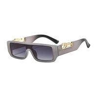 CHCWR Lunettes de soleil rectangulaires pour homme et femme avec verres dégradés Monture en polycarbonate Motif léopard UV400, C4., Taille unique