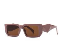 CHCWR Lunettes de soleil rectangulaires tendance 2025 pour femmes, lunettes de soleil rétro UV400 léopard coloré pour hommes, violet et rose, Thé violet, Taille unique